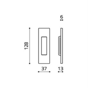 Размеры ручки для раздвижных дверей Siro Итальянской фабрики Olivari