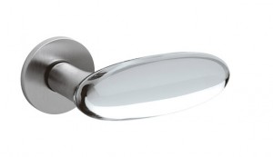 Дверная ручка Olivari Crystal Gem отделка M6 - хром матовый стекло